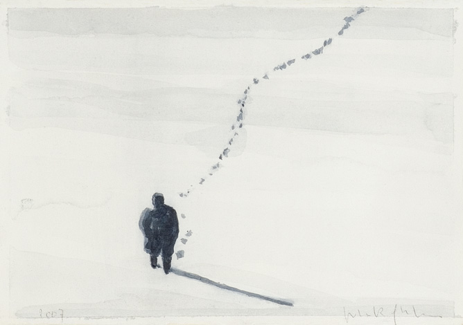 Man in the snow by Peter Van Gheluwe (2007)